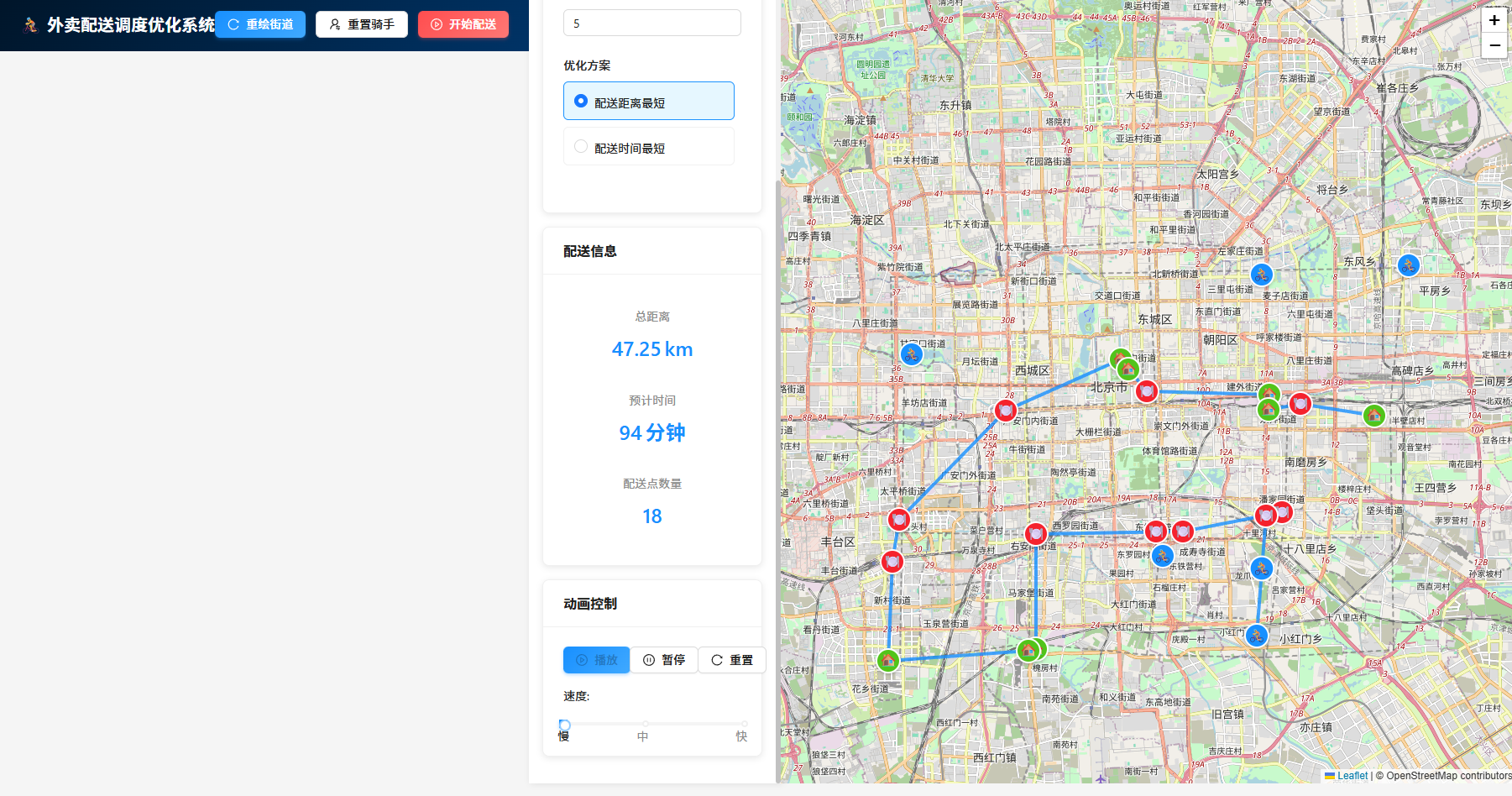 DeepSeek-V3.1-Terminus开发的外卖调度程序