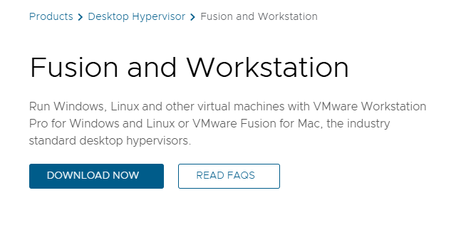 VMWare Workstation官方网站