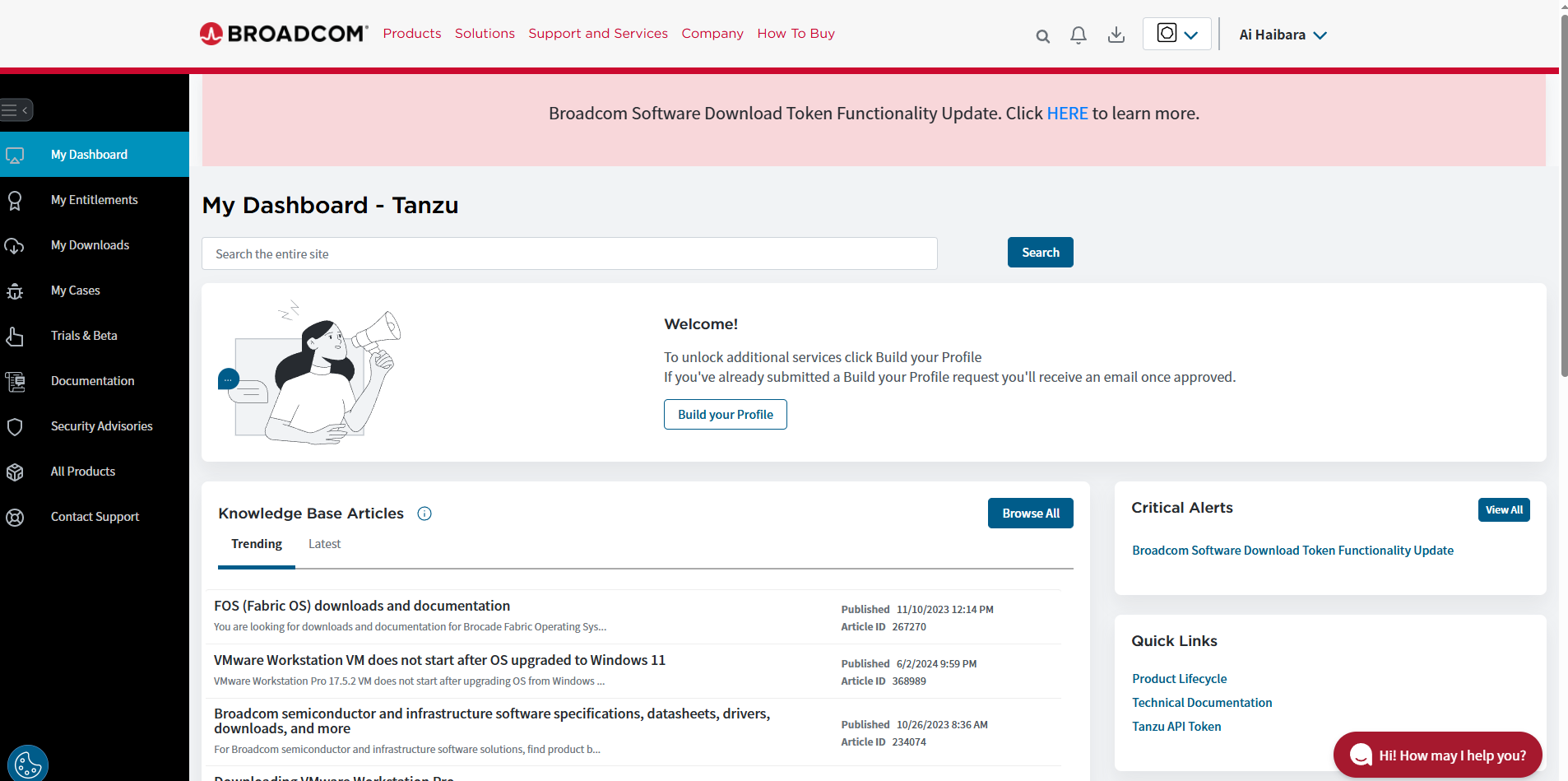 VMWare Workstation仪表盘页面