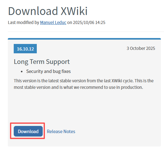 XWIki下载页面