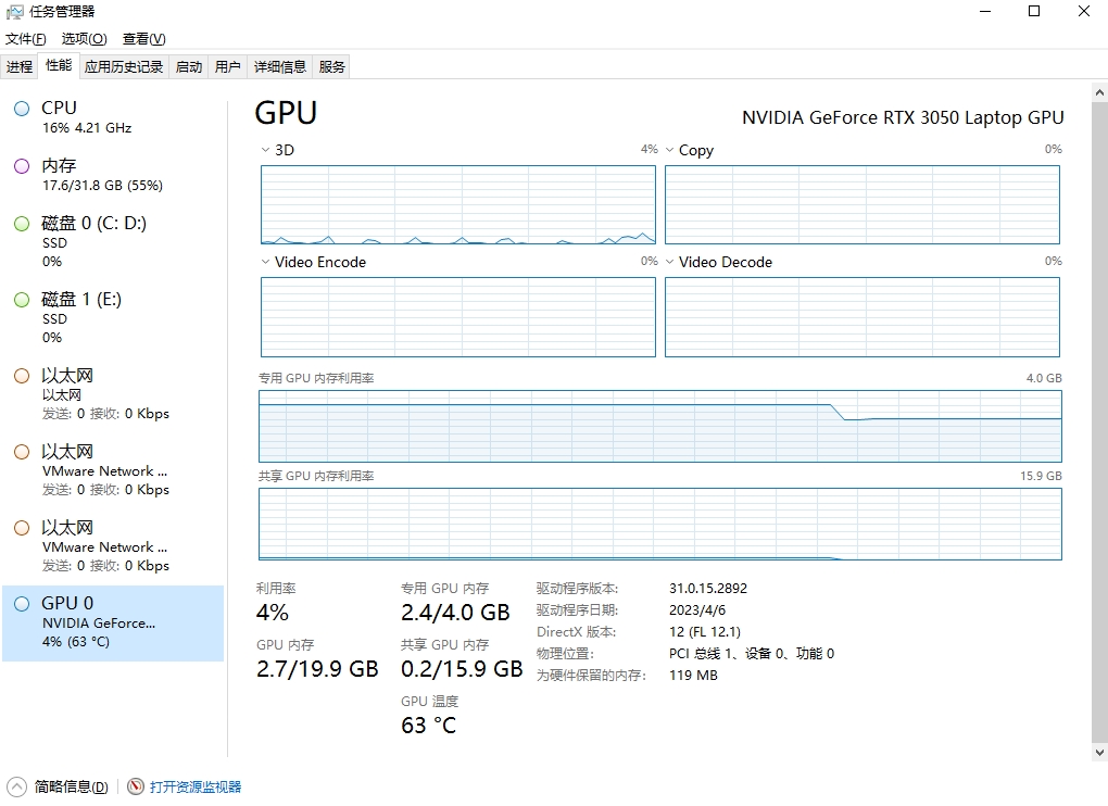 Windows使用PyTorch训练GPU利用率