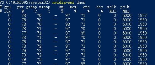 nvidia-smi查看GPU利用率